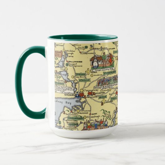 Karte des historischen Irlands Tasse (Links)
