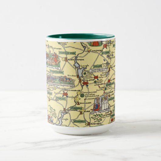 Karte des historischen Irlands Tasse (Zentrum)