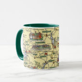 Karte des historischen Irlands Tasse (Vorderseite Links)
