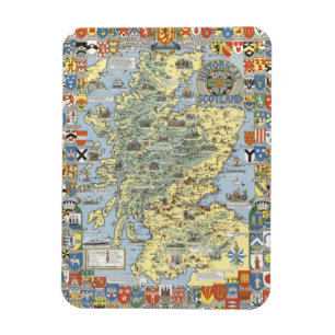 Karte des historischen Schottlands Magnet
