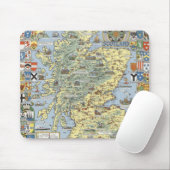 Karte des historischen Schottlands Mousepad (Mit Mouse)