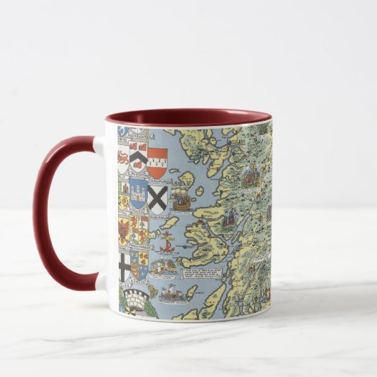 Karte des historischen Schottlands Tasse (Links)