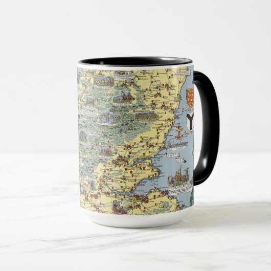 Karte des historischen Schottlands Tasse (VorderseiteRechts)
