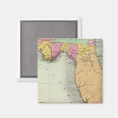 Karte des Hoheitsgebiets von Florida 2 Magnet (Vorderseite/Rückseite)