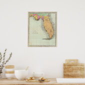 Karte des Hoheitsgebiets von Florida 2 Poster (Küche)