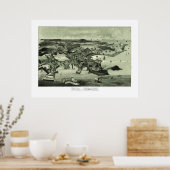 Karte des Holzofens, Massachusetts von 1887 Poster (Küche)