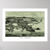 Karte des Holzofens, Massachusetts von 1887 Poster (Vorne)