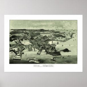 Karte des Holzofens, Massachusetts von 1887 Poster