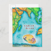 Karte des Indischen Ozeans (Vorne/Hinten)
