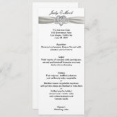 Karte des "Infinity Heart Wedding Menu" (Vorne/Hinten)