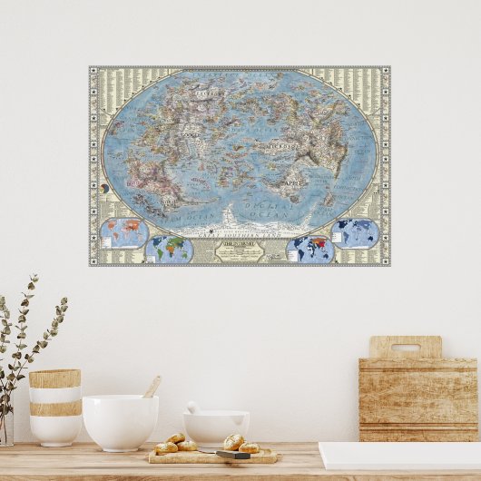 Karte des Internets 2.0 Poster (Küche)