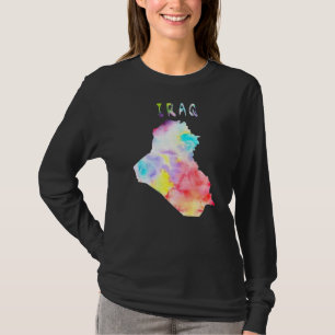 Karte des Irak Irakisch farbenfrohe Karte Aquarell T-Shirt