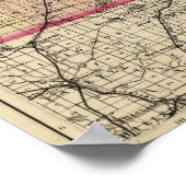 Karte des Jackson-Landkreises, Michigan Poster (Ecke)