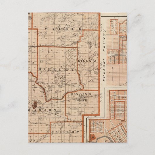 Karte des Jasper-Landkreises (Vorderseite)