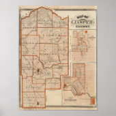 Karte des Jasper-Landkreises Poster (Vorne)