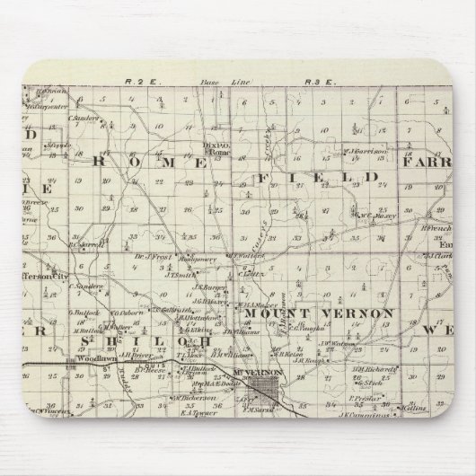 Karte des Jefferson-Landkreises Mousepad (Vorne)