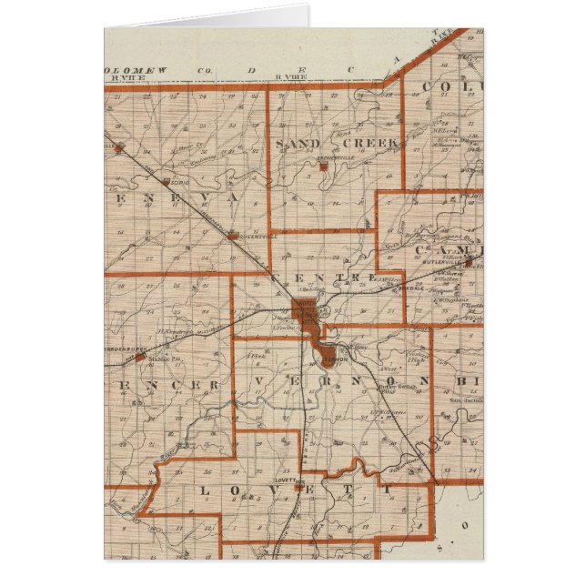 Karte des Jennings-Landkreises (Vorne)