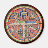 Karte des Jerusalem-Magneten Magnet (Vorne)