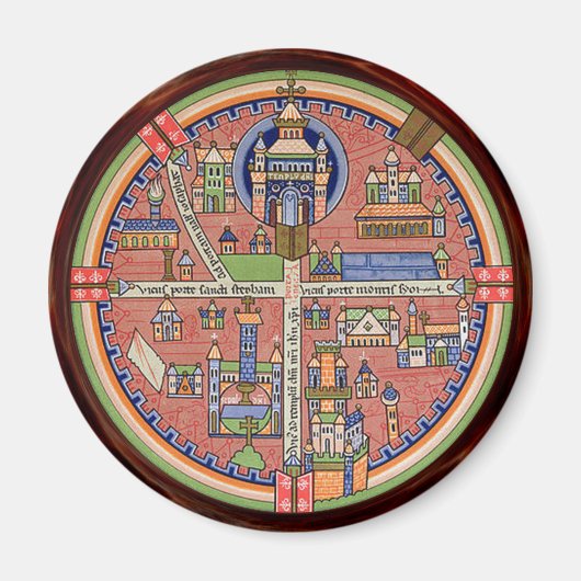 Karte des Jerusalem-Magneten Magnet (Vorne)