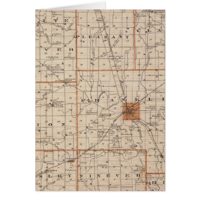 Karte des Johnson-Landkreises (Vorne)