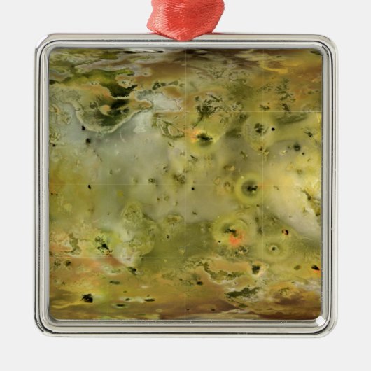 Karte des Jupitermonds Lo Ornament Aus Metall (Vorne)