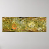 Karte des Jupitermonds Lo Poster (Vorne)