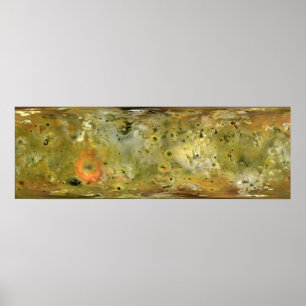 Karte des Jupitermonds Lo Poster