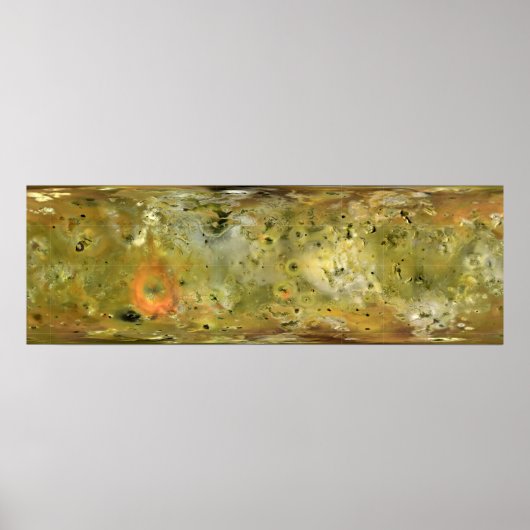 Karte des Jupitermonds Lo Poster (Vorne)