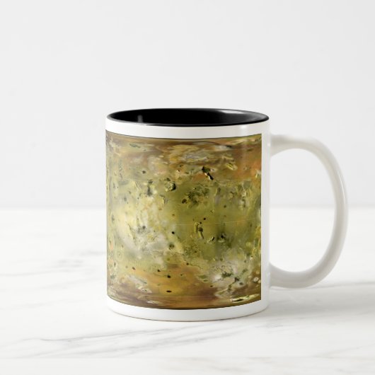 Karte des Jupitermonds Lo Zweifarbige Tasse (Rechts)