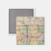 Karte des Kalamazoo Landkreises, Michigan Magnet (Vorderseite/Rückseite)