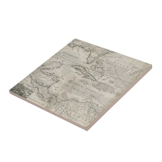 Karte des karibischen | 1715 fliese (Seite)