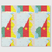 Karte des Kartons von Kamerun Geschenkpapier (Flach)