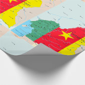 Karte des Kartons von Kamerun Geschenkpapier