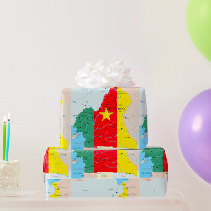 Karte des Kartons von Kamerun Geschenkpapier