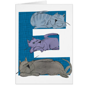 Karte des Katzen-Alphabet-E