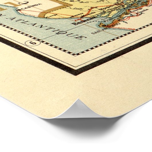 Karte des Kongo, Afrika (1896) Poster (Ecke)