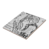 Karte des Königreiches von Siam Fliese (Seite)