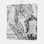 Karte des Königreiches von Siam Keramikornament (Links)
