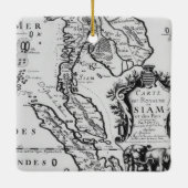 Karte des Königreiches von Siam Keramikornament (Rückseite)