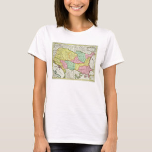 Karte des Königreiches von Ungarn und von Staaten T-Shirt