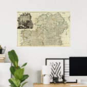 Karte des Königreichs Irland Nord Poster (Heimbüro)