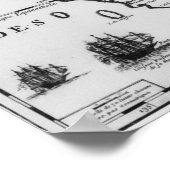 Karte des Königreichs Siam Poster (Ecke)