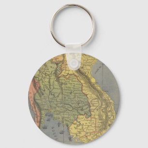 Karte des Königreichs Siam Schlüsselanhänger