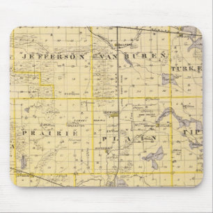 Karte des Kosciusko-Landkreises Mousepad