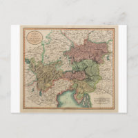 Karte des Kreises Österreich 1801 von John Cary