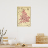 Karte des Krieges der Rose Poster (Küche)