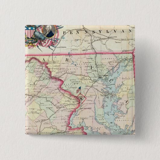 Karte des Kriegssitzes Button (Vorderseite)