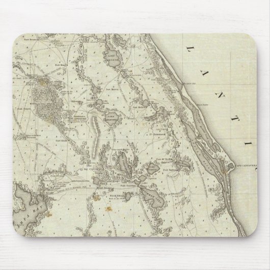 Karte des Kriegssitzes in Florida Mousepad (Vorne)