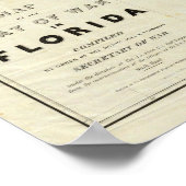 Karte des Kriegsstandortes in Florida Poster (Ecke)