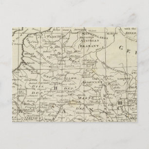 Karte des Kriegsstandortes in Frankreich